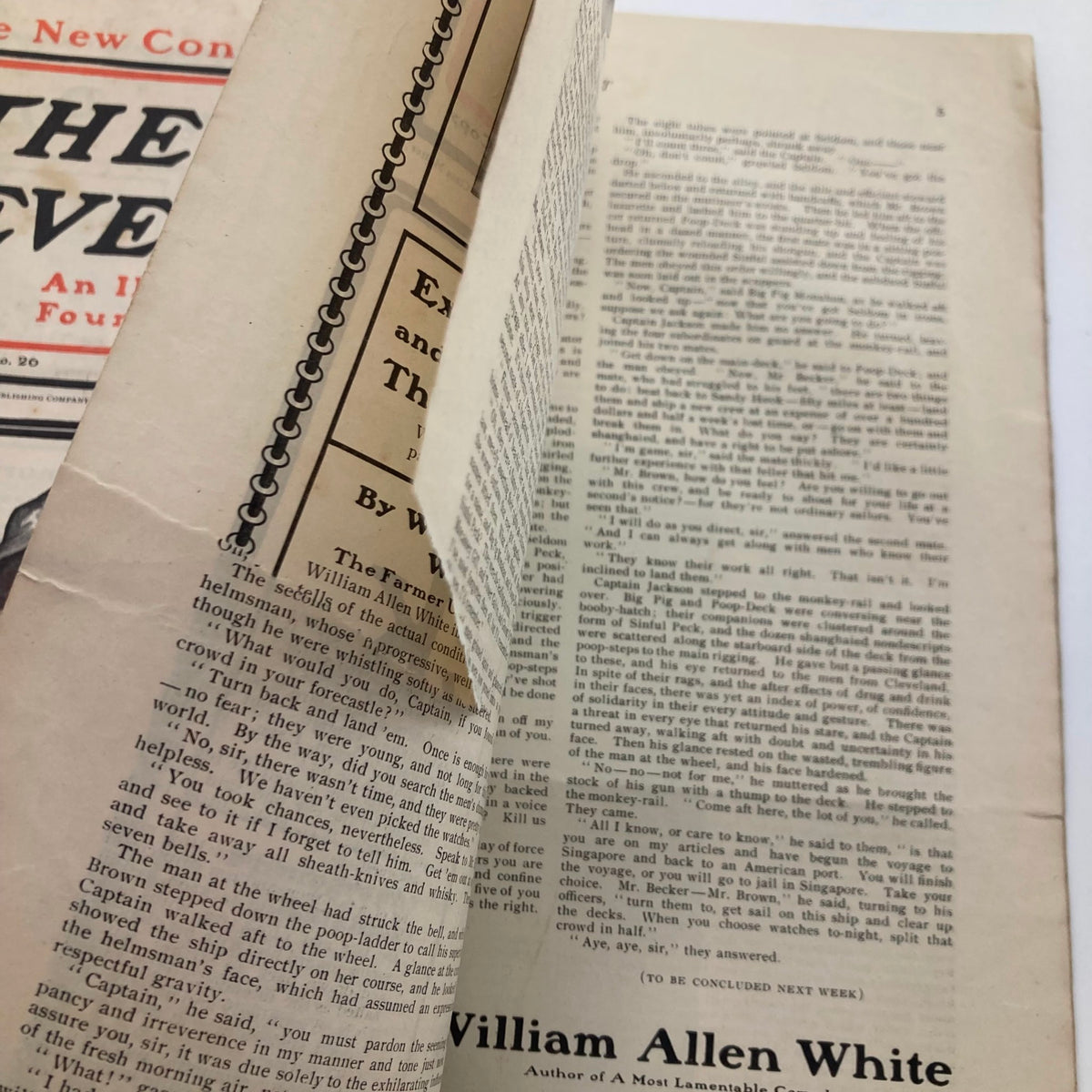 Interior page of The Saturday Evening Post December 28, 1901 showing the continuation of an article by William Allen White.