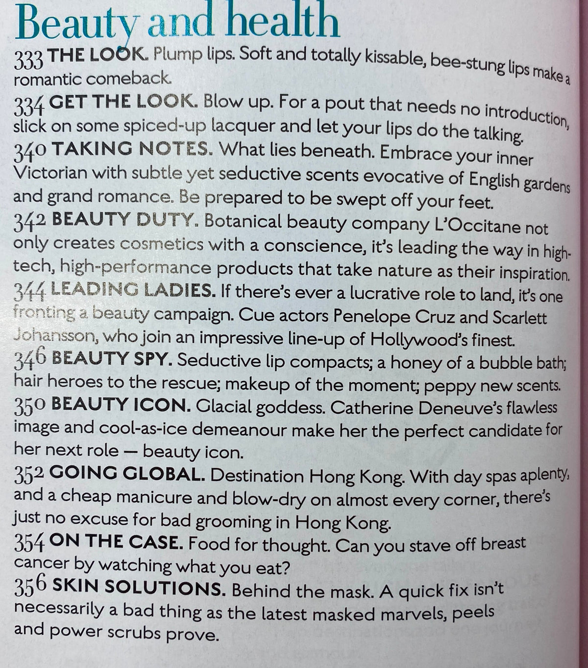 Harper's Bazaar Australia Magazine March 2006 featuring an article on beauty and health trends, showcasing fashion insights and makeup tips from the mid-2000s era.