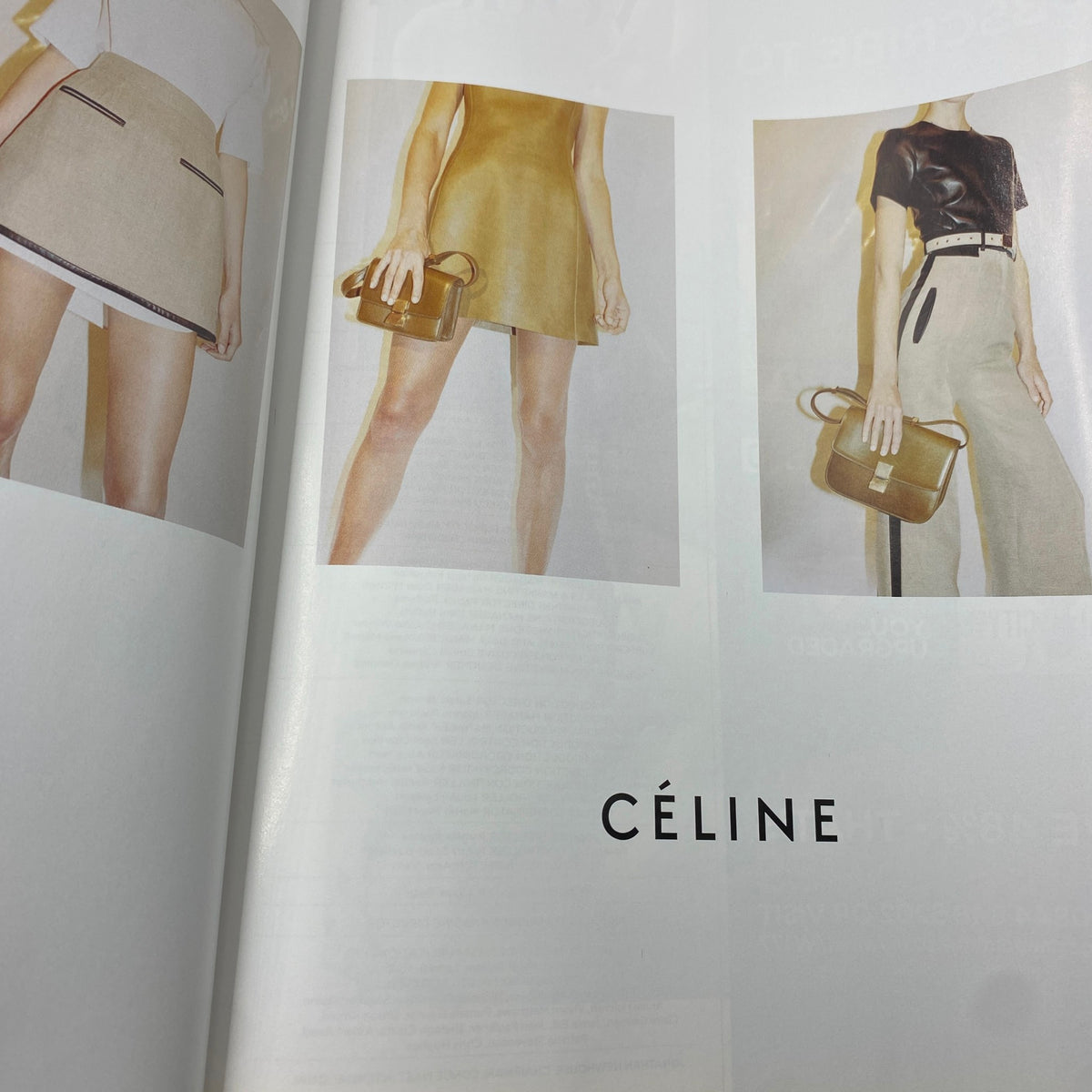 Fashion spread from Vogue UK Magazine February 2010 featuring CÉLINE designs, showcasing stylish outfits and accessories.