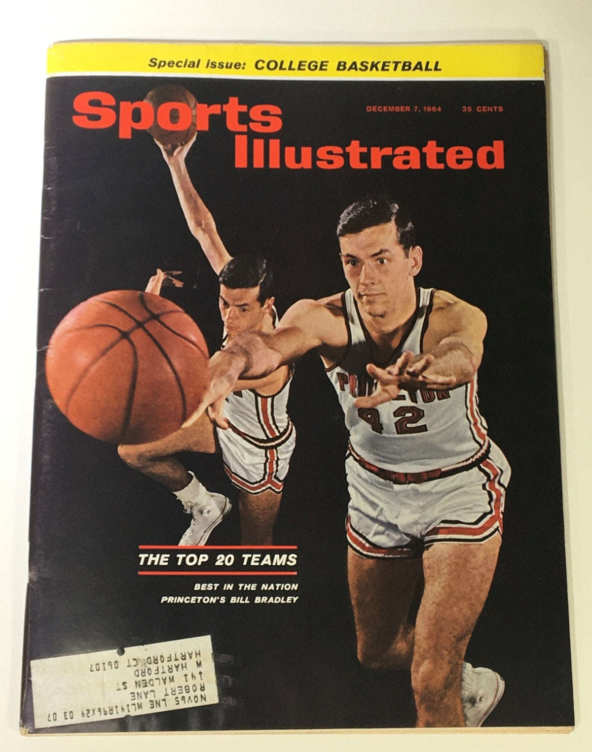 VTG Sports Illustrated Magazine December 7 1964 featuring Bill Bradley from Princeton University with a focus on college basketball highlights and team rankings.