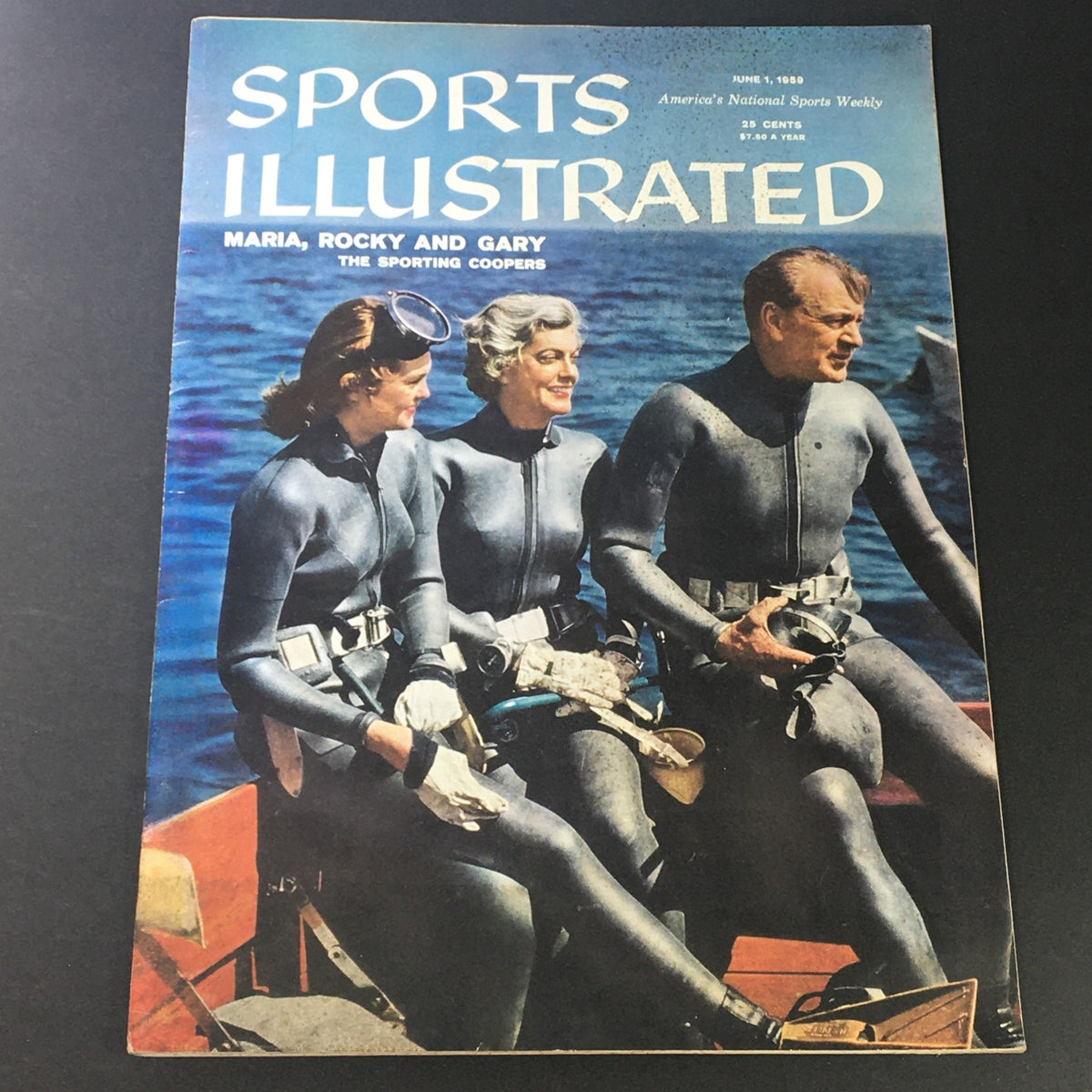 Vintage Sports Illustrated Magazine June 1 1959 Maria, Rocky & Gary Cooper Newsstand