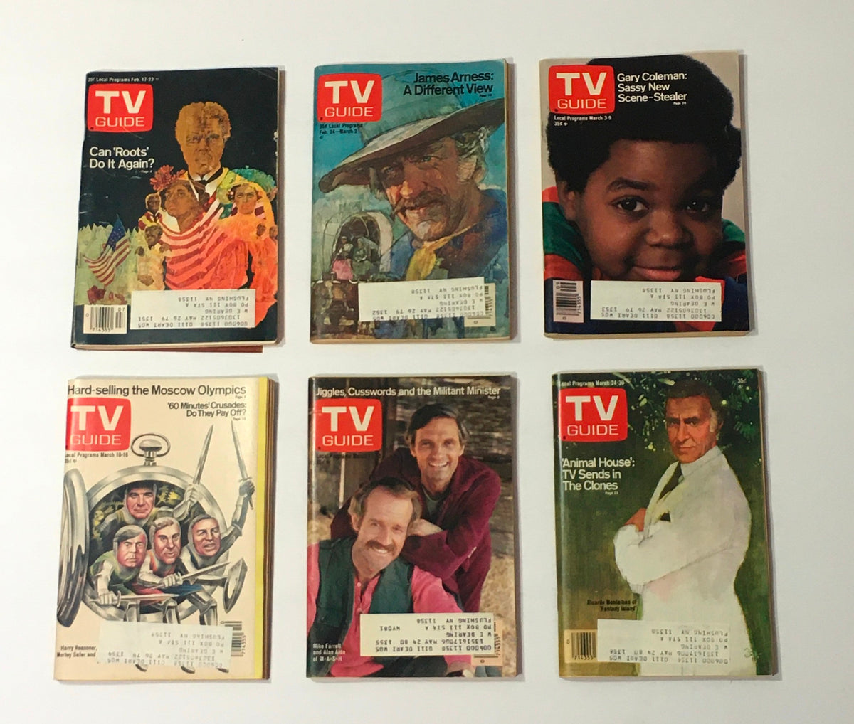 Complete Year Of TV Guide Magazines 1979, 52 Issues: Special Issue Fall Preview featuring covers with notable themes and personalities including 'Can Roots Do It Again?' and 'Gary Coleman: Sassy New Scene-Stealer'.