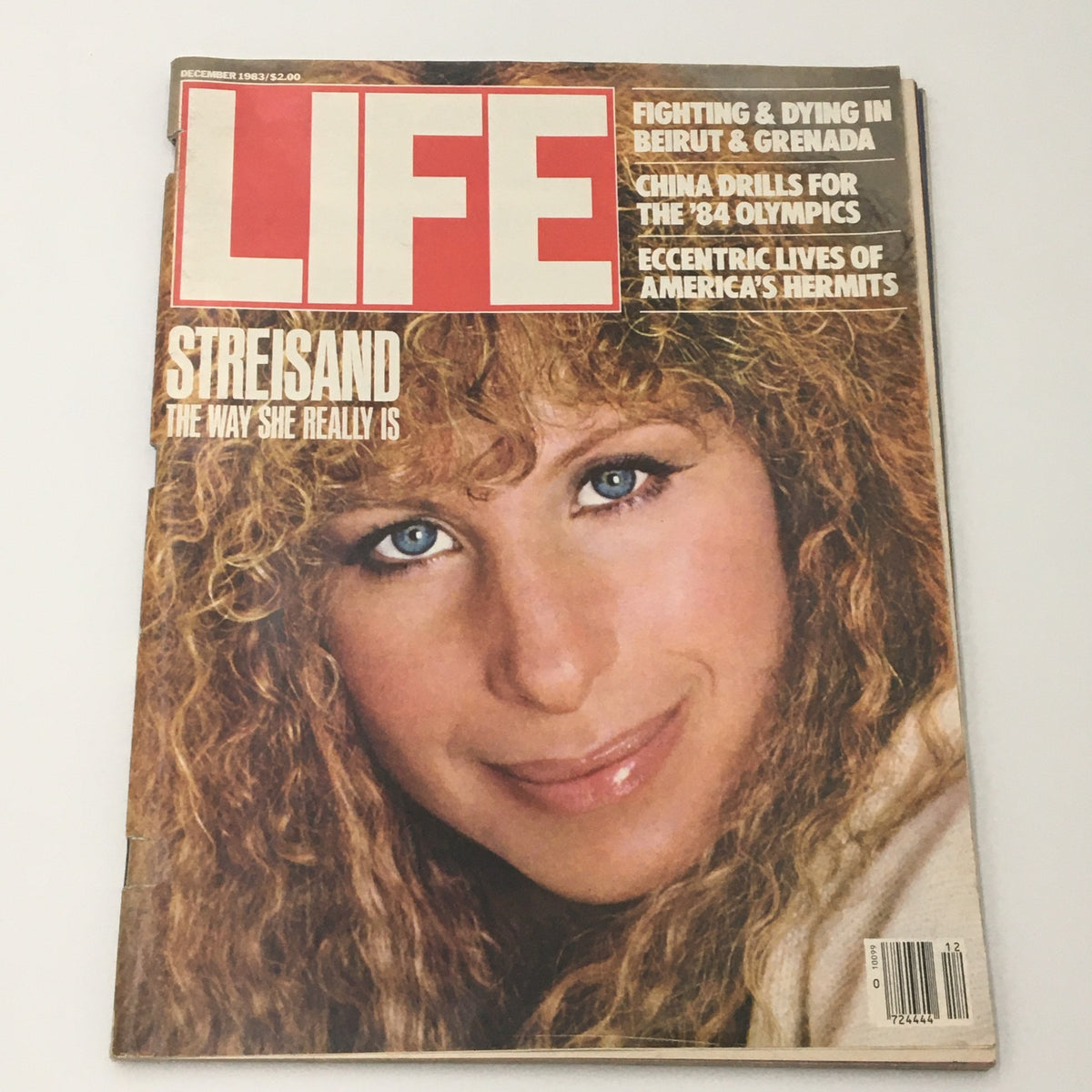Life Magazine December 1983 featuring Barbra Streisand on the cover, highlighting her captivating image and the headline 'Streisand: The Way She Really Is', a collectible vintage magazine.