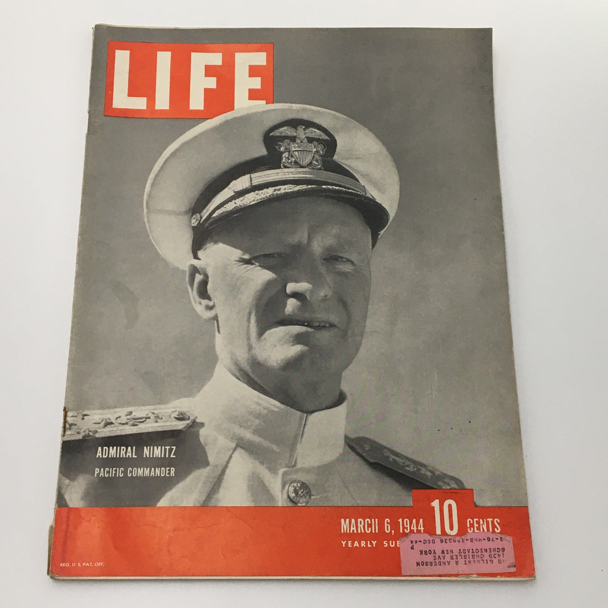 Life Magazine March 6, 1944 Featuring Admiral Chester W. Nimitz - Vintage Collectible