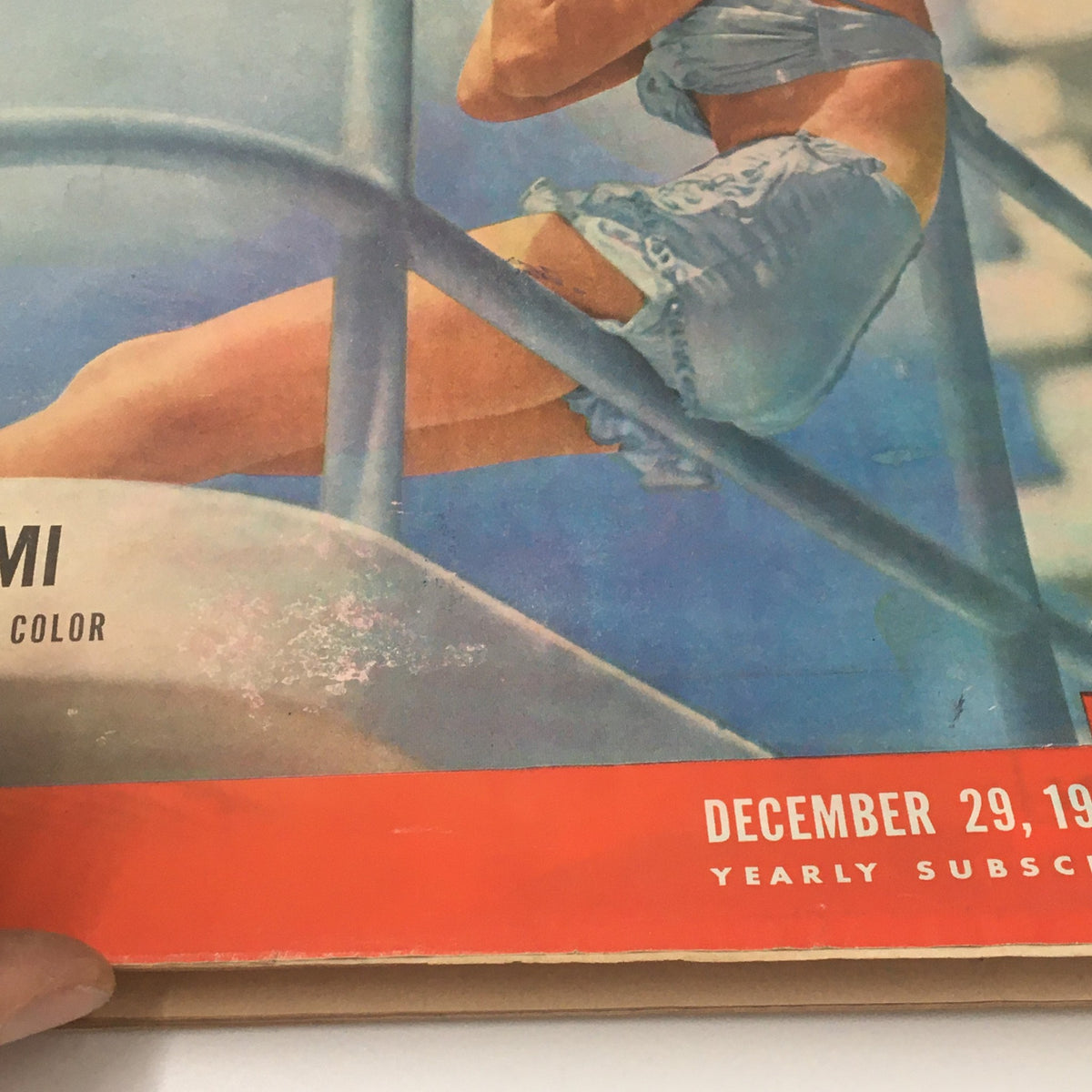 Cover of VTG Life Magazine December 29 1947 featuring a colorful depiction of Miami.