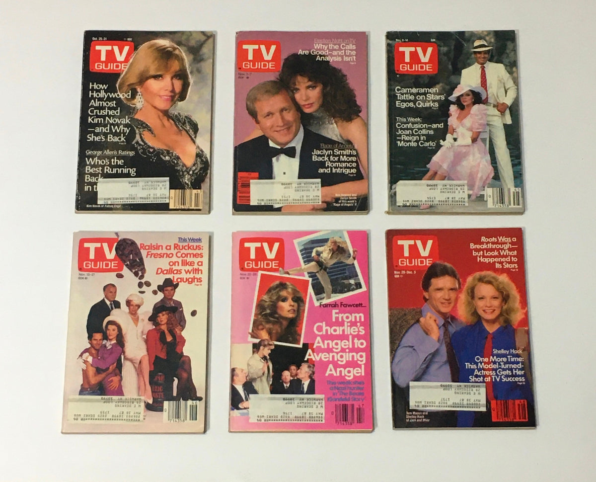Complete Year Of TV Guide Magazines 1986, 52 Issues: Special Issue Fall Preview illustrating key television moments and celebrity covers from that year.