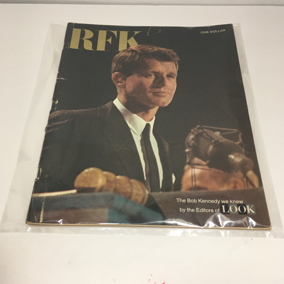 Cover of Vintage 1968 RFK The Bob Kennedy We Knew by the Editors of LOOK magazine, featuring a close-up image of Robert F. Kennedy.