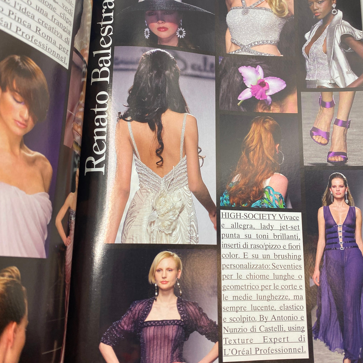 Fashion editorial page from Vogue Italia March 2009, featuring a model in elegant attire with an emphasis on haute couture and vibrant styling.