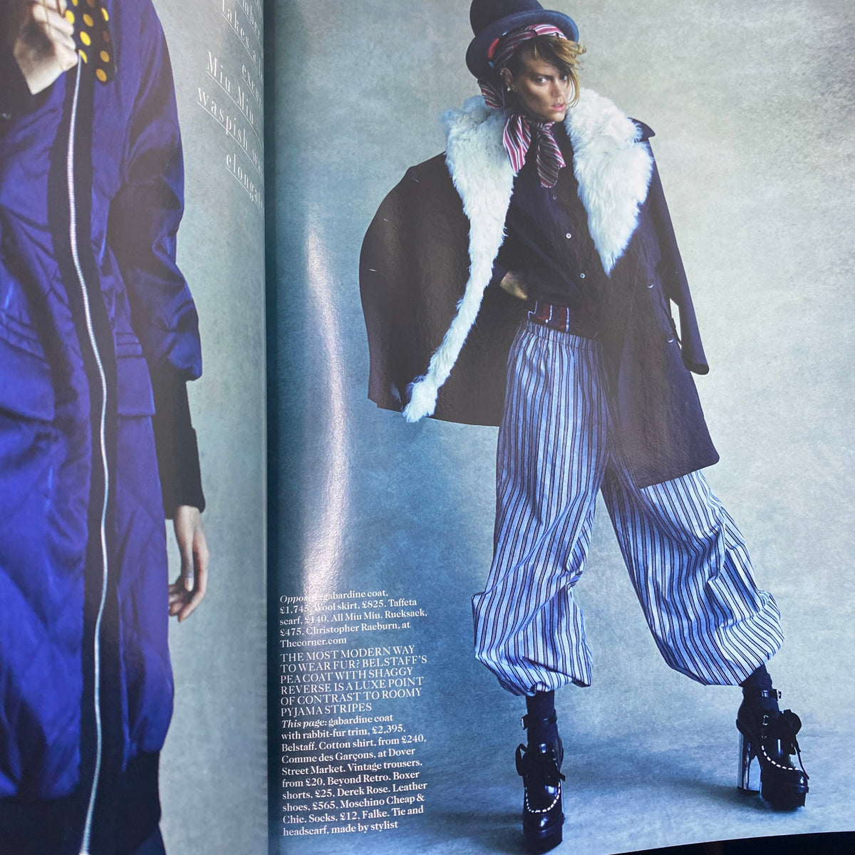 Vogue UK Magazine August 2013 fashion editorial showcasing bold styles and outfits in a creative photography layout.
