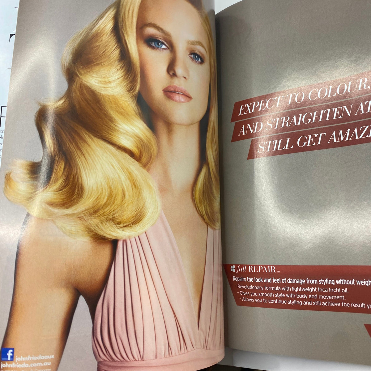 Harper's Bazaar Australia Magazine December 2012 featuring a model with long, voluminous blonde hair, discussing hair repair and styling tips.