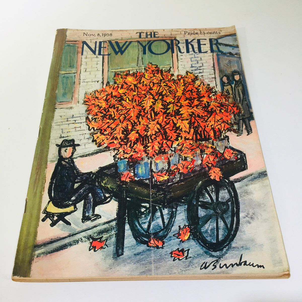 The New Yorker, November 8, 1958: Full magazine featuring a theme cover by Abe Birnbaum