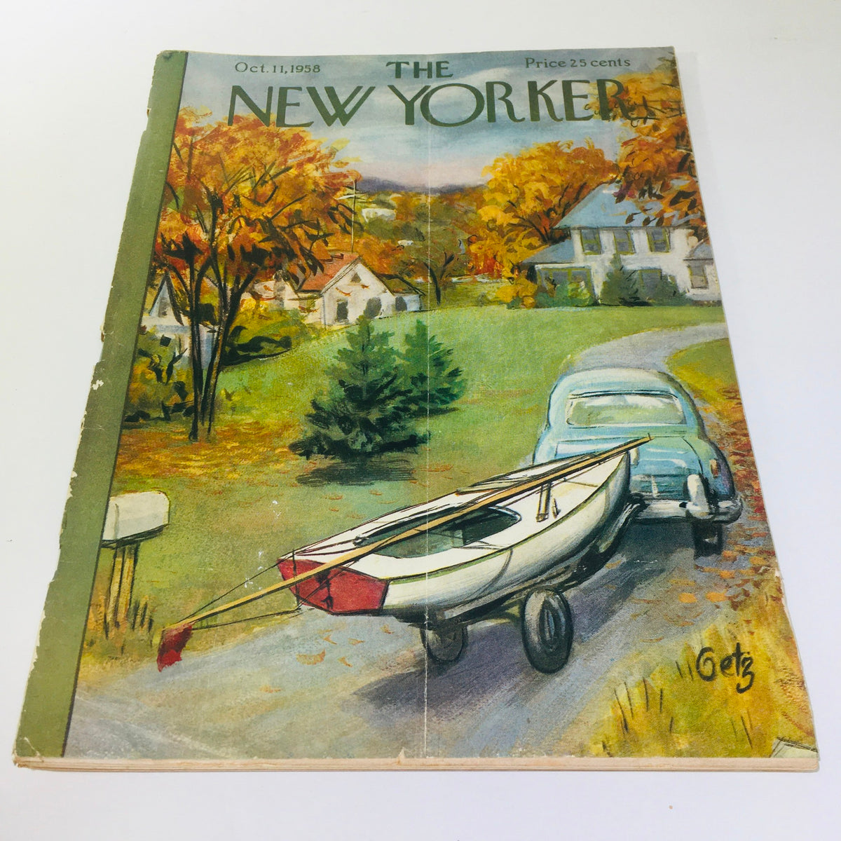 The New Yorker October 11 1958 Full Magazine Theme Cover by Arthur Getz