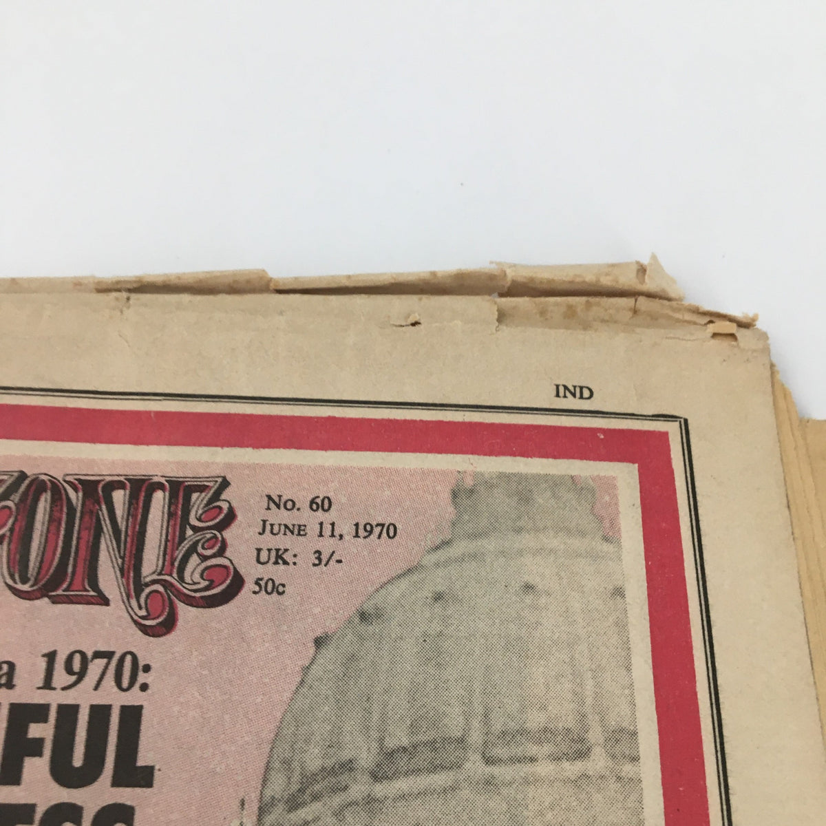 Vintage Rolling Stone Magazine June 11 1970 George Harrison in New York, Newsstand
