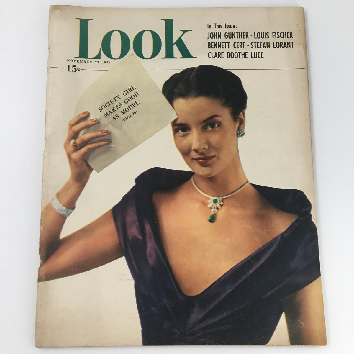 Vintage Look Magazine November 23 1948 Model Wendy Burden Cover Feature, Newsstand