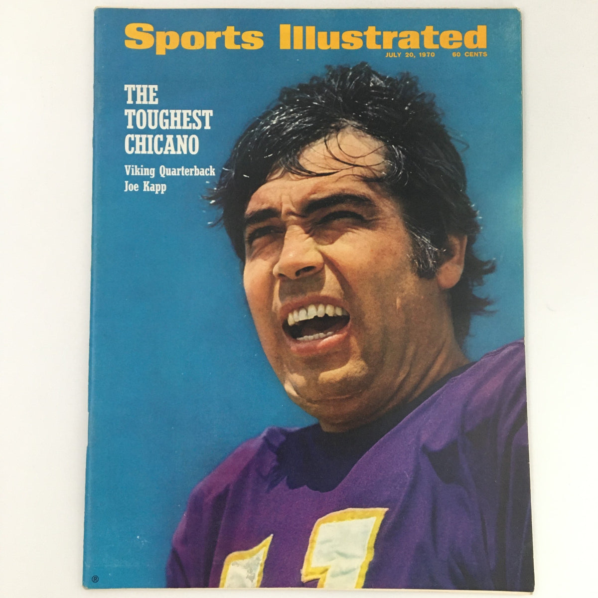 Vintage Sports Illustrated magazine featuring Vikings quarterback Joe Kapp on the cover, dated July 20, 1970.