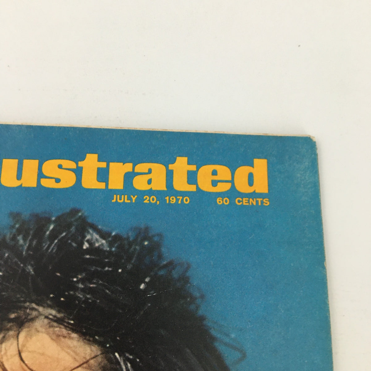 Close-up of the cover of a vintage Sports Illustrated magazine featuring Vikings quarterback Joe Kapp, dated July 20, 1970.