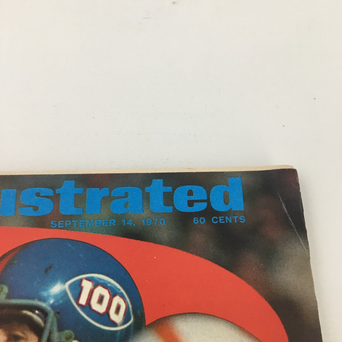 Close-up of the VTG Sports Illustrated Magazine September 14 1970 cover, highlighting the title and date.