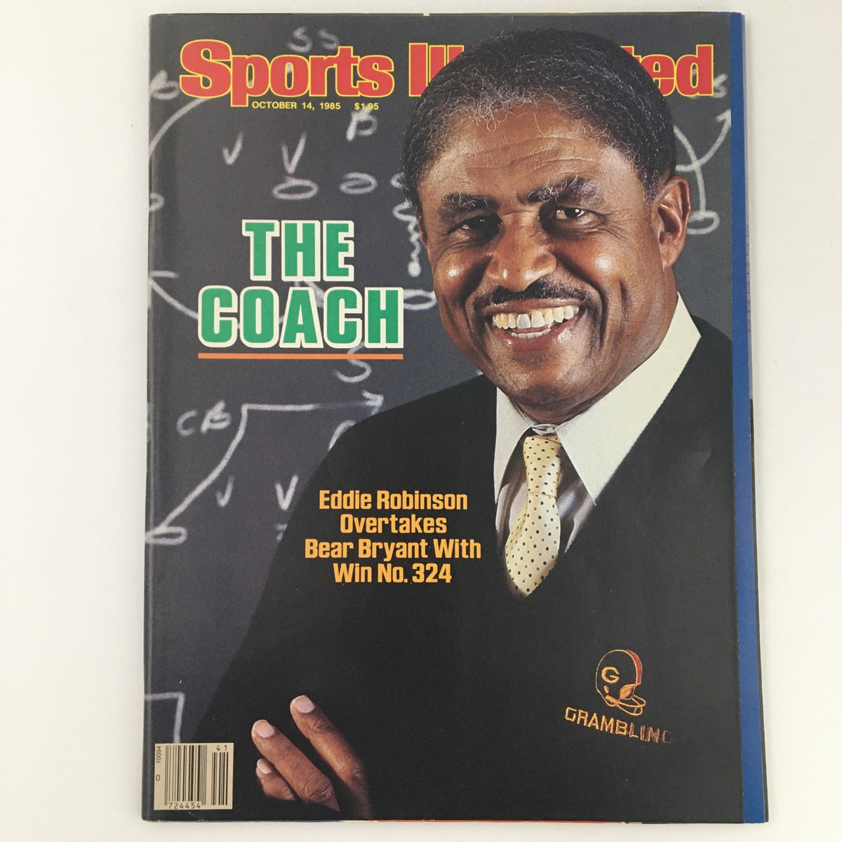 Vintage Sports Illustrated Magazine October 14 1985 Coach Eddie Robinson, Newsstand