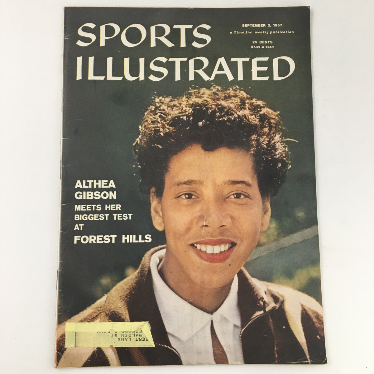 VTG Sports Illustrated Magazine September 2 1957 featuring Althea Gibson on the cover, showcasing her significance in sports history and cultural shifts in America.