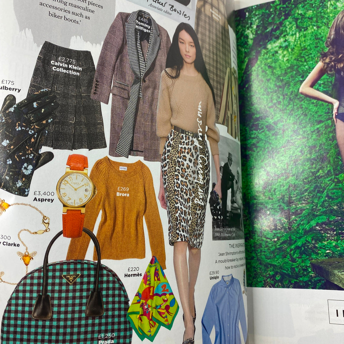 Fashion spread from Harper's Bazaar Magazine September 2013 displaying stylish outfits and accessories, emphasizing trends and collections for the new season.