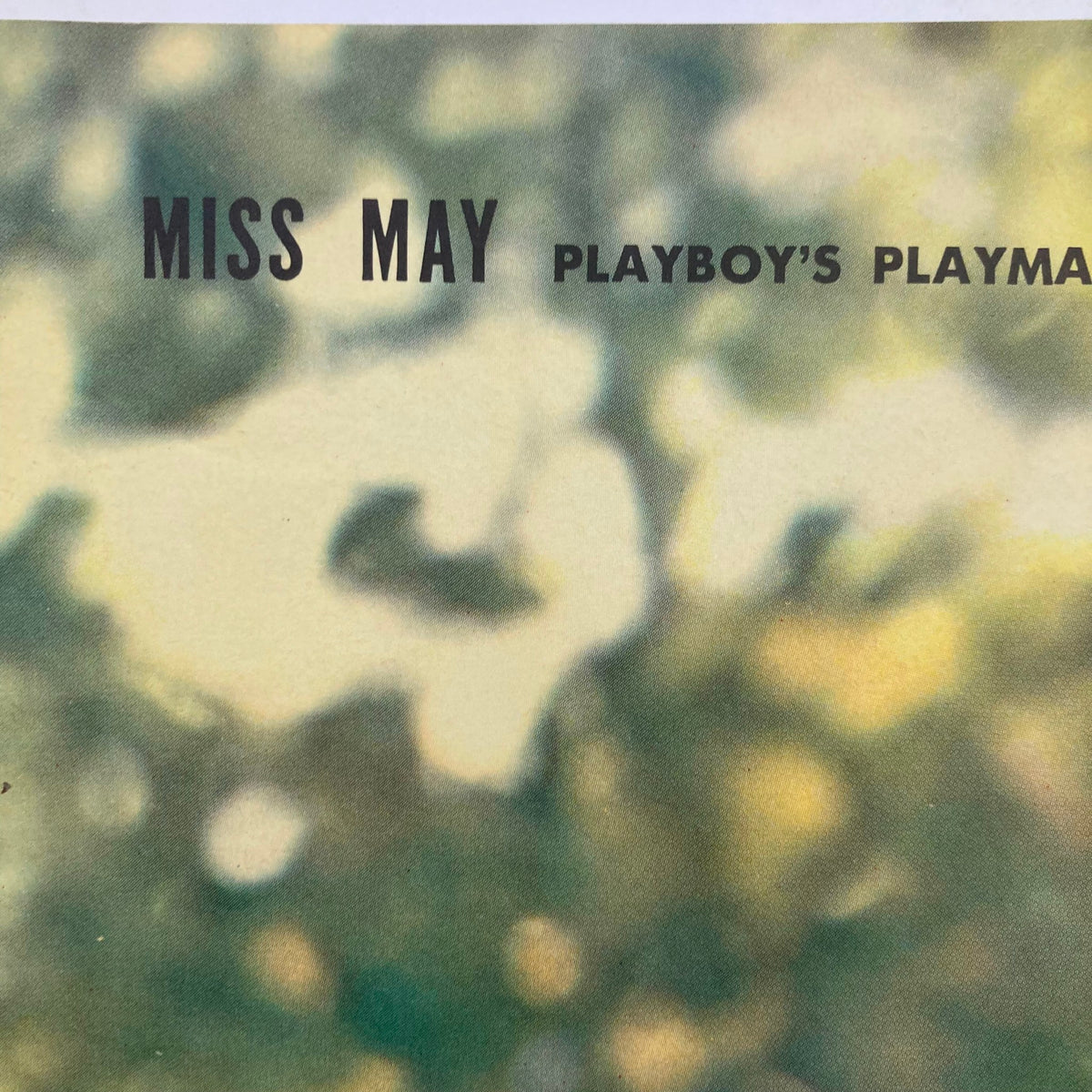Page featuring 'MISS MAY' title from the May 1957 Playboy Magazine, highlighting the Playmate of the month segment, offering a glimpse into vintage magazine culture.