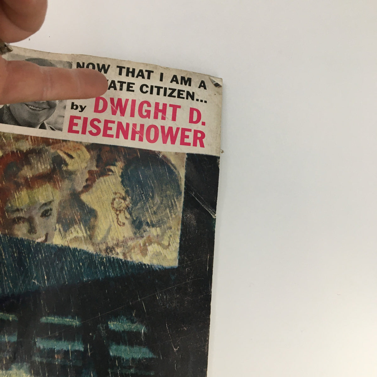 Close-up of The Saturday Evening Post May 13 1961 showing the headline 'NOW THAT I AM A PRIVATE CITIZEN...' by Dwight D. Eisenhower.