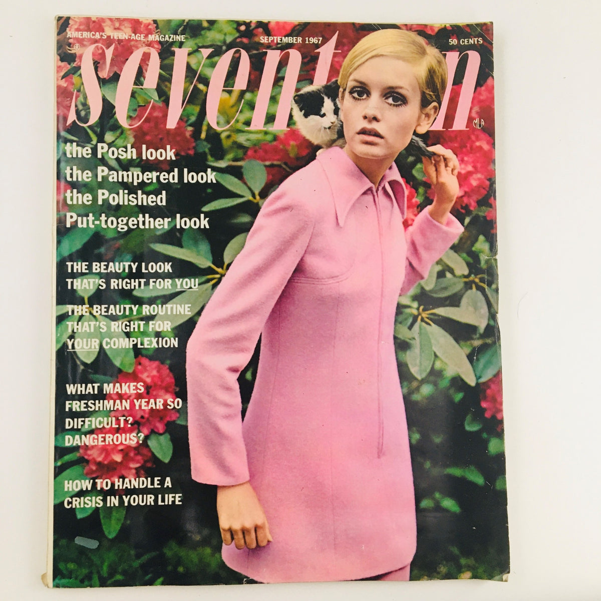 Cover of Seventeen Magazine, September 1967, featuring Twiggy