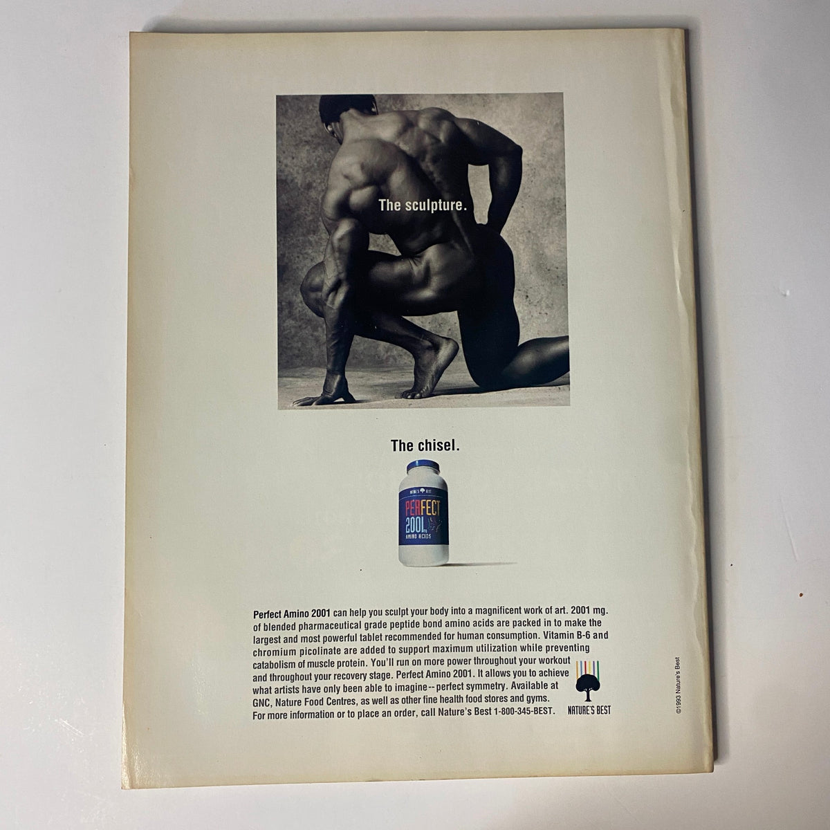 Back cover advertisement in Muscular Development Magazine, October 1994, promoting nutritional supplements for fitness enthusiasts, emphasizing health and muscle enhancement.