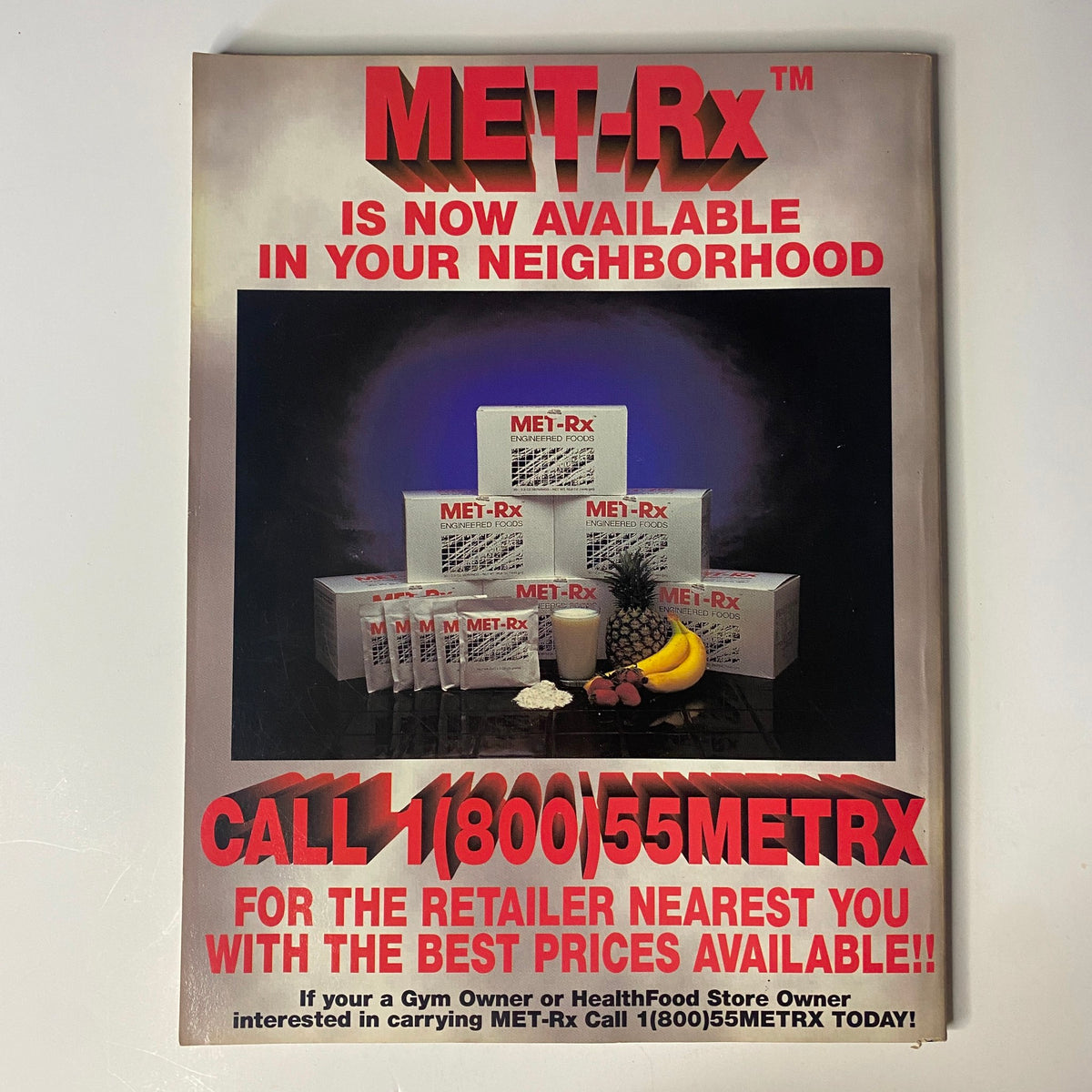Advertisement page from Muscular Development Magazine December 1994 promoting MET-Rx nutritional products.