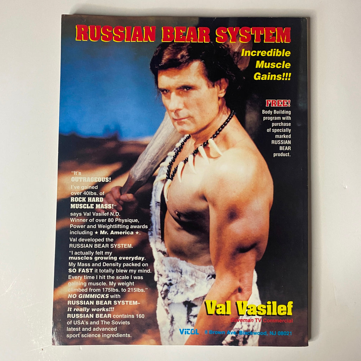 Muscular Development Magazine May 1995 featuring Kim Paul on the cover, showcasing the Russian Bear System and Val Vasilef, with an emphasis on incredible muscle gains. This vintage fitness magazine is a collector's item in very good condition, including a poster.