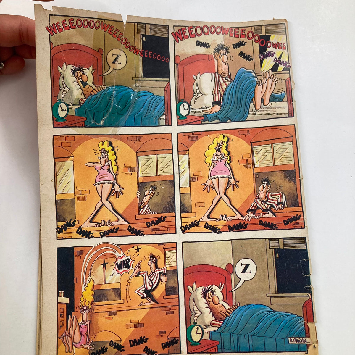 Comic strip from Mad Magazine June 1980 No. 215 illustrating a humorous scenario with a character in amusing pajamas; part of the 'Other Rotten Apples!' issue.