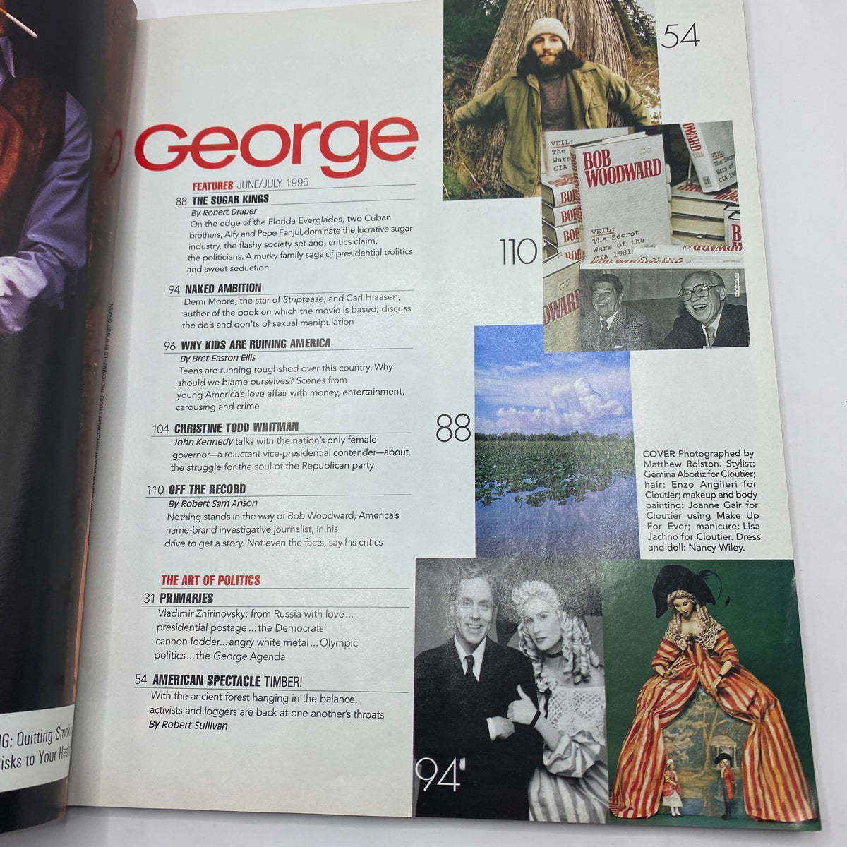George Magazine June - July 1996 Demi Moore Cover / Christie Todd Whitman VG