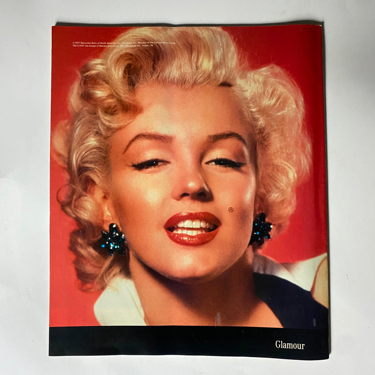 Cover of Glamour Magazine featuring Marilyn Monroe, showcasing her signature beauty and style, part of the historical collection of iconic magazines.