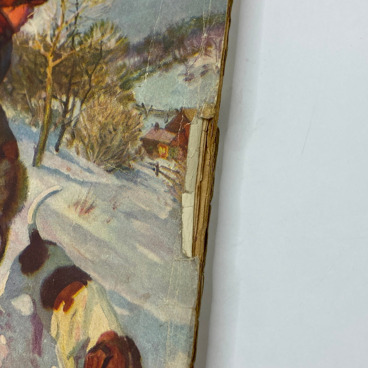 Cover detail of VTG The Popular Magazine February 15, 1913 The Branded Man, showcasing vintage illustrations and weathered edges.