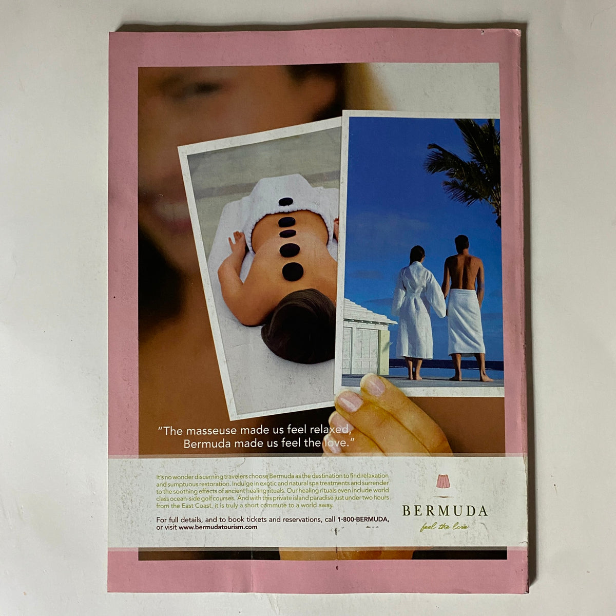 Back cover of Tennis Magazine October 2006 featuring a spa advertisement with serene imagery related to relaxation and wellness.