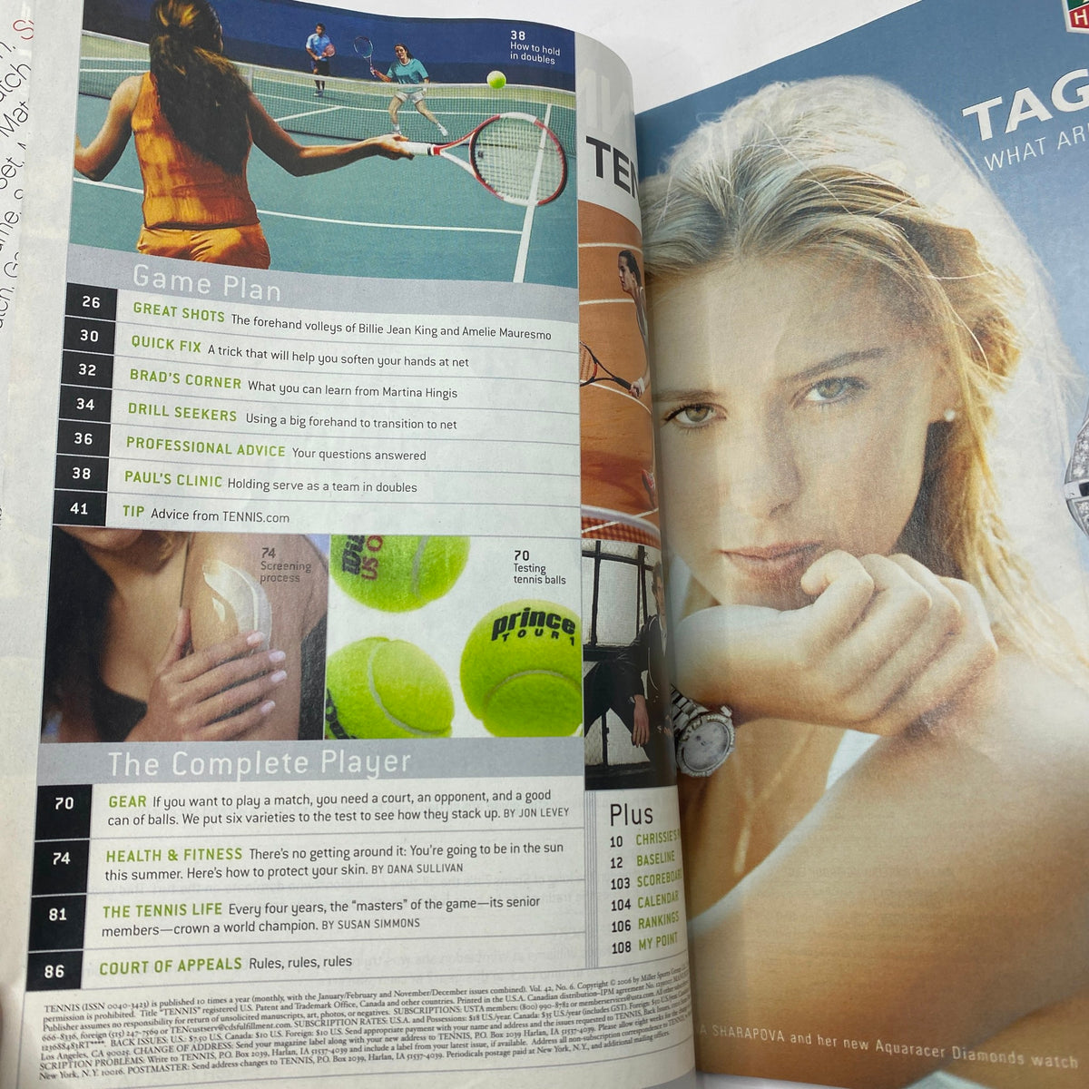 Tennis Magazine July 2006 Roger Federer and Rafael Nadal Cover VG