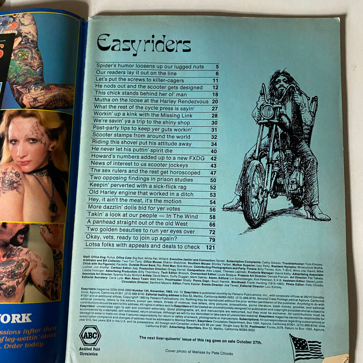 Vintage Easyriders Magazine November 1983 Bike News from Everywhere