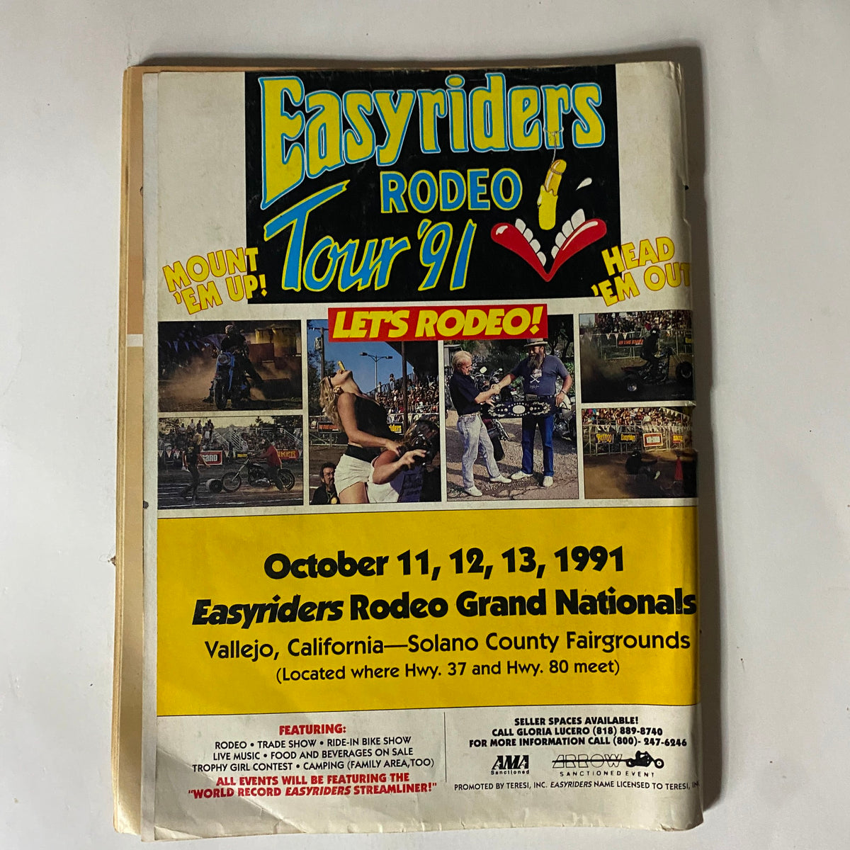 Vintage Easyriders Magazine November 1991 State-of-the-Art Drag Bike No Label VG