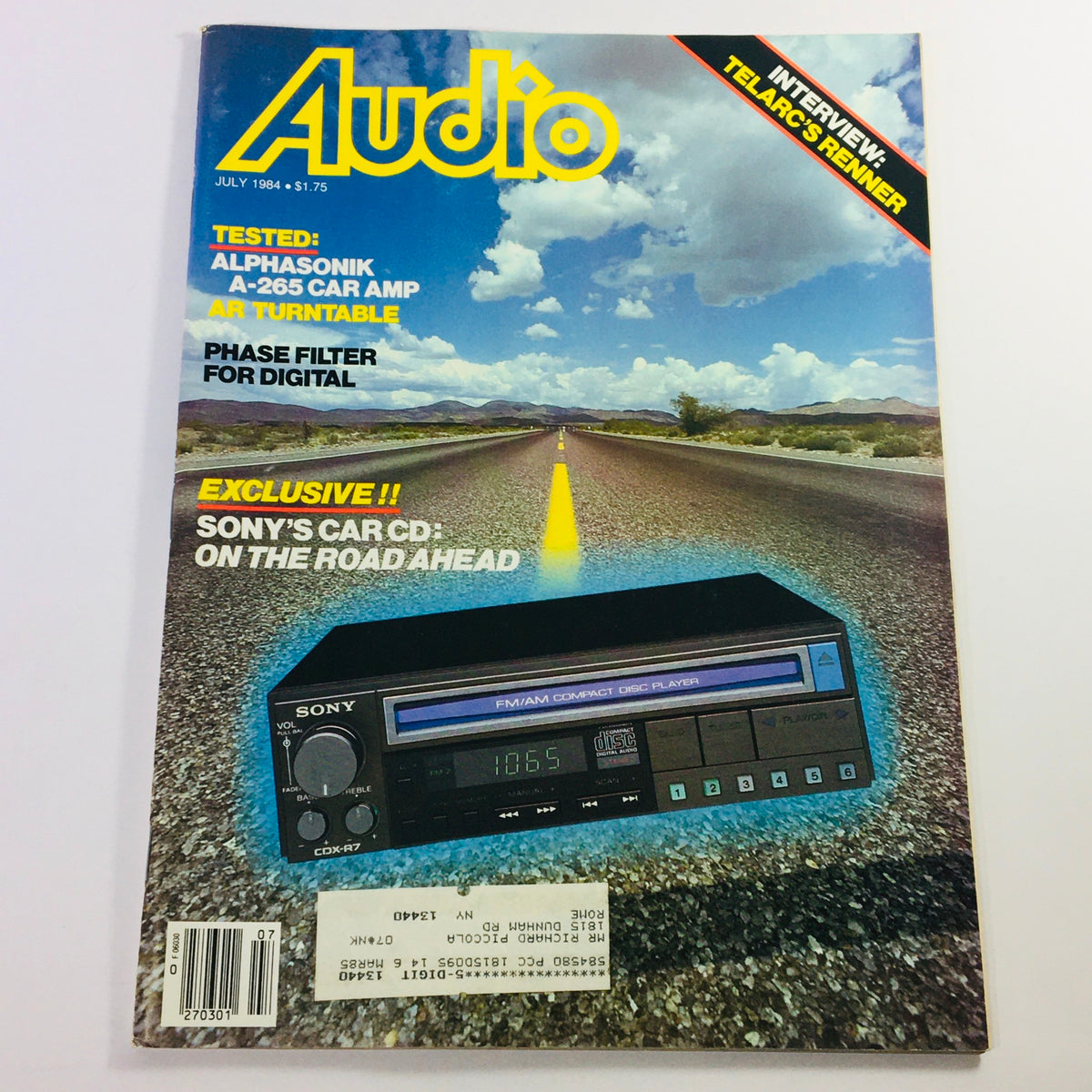 Audio Magazines Collection Audio Magazine July 1984 - Amp & CD