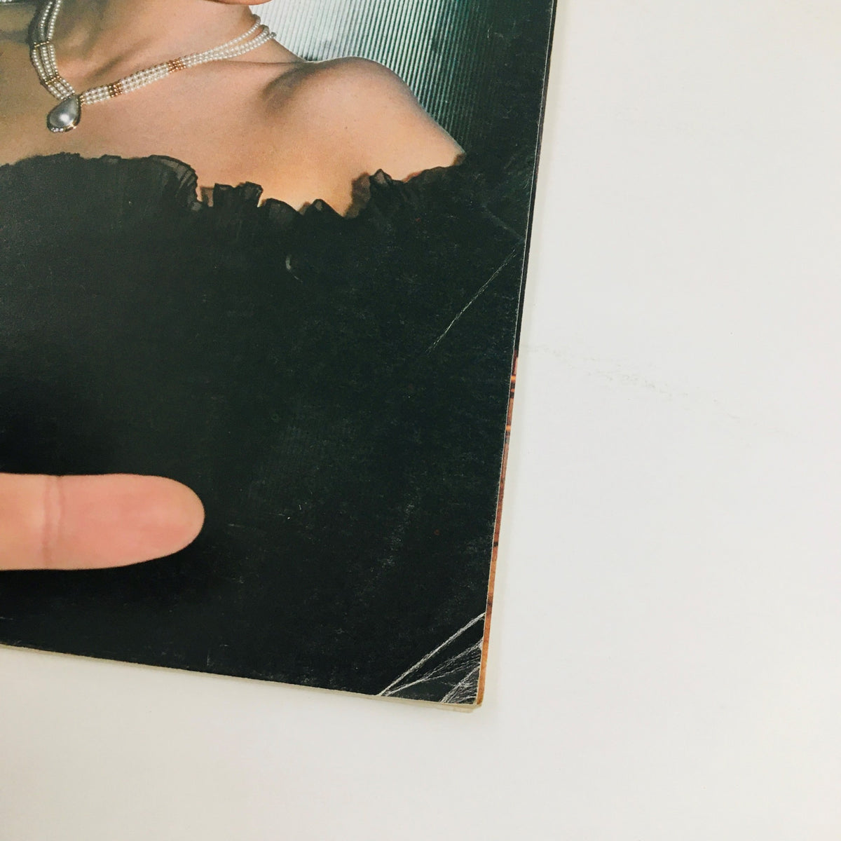 Close-up of the back cover of Vogue Patterns Magazine November 1980, displaying minor wear but retaining its vintage charm.