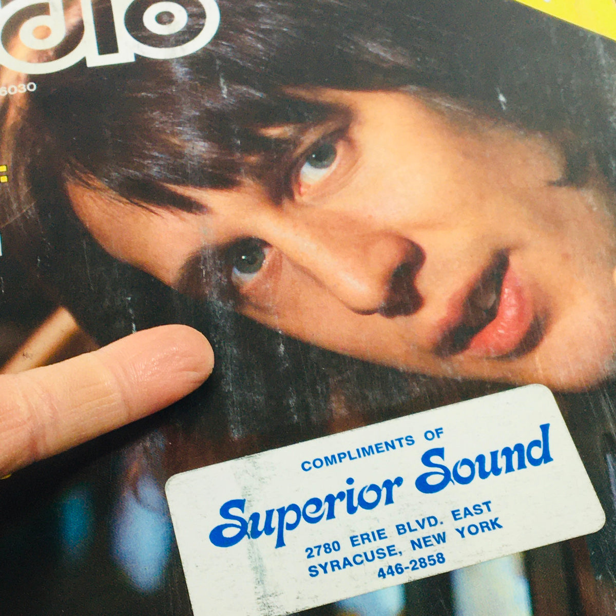 Close-up view of the magazine cover from November 1981 VTG Audio Magazine focusing on Todd Rundgren's image and the 'Superior Sound' address label.