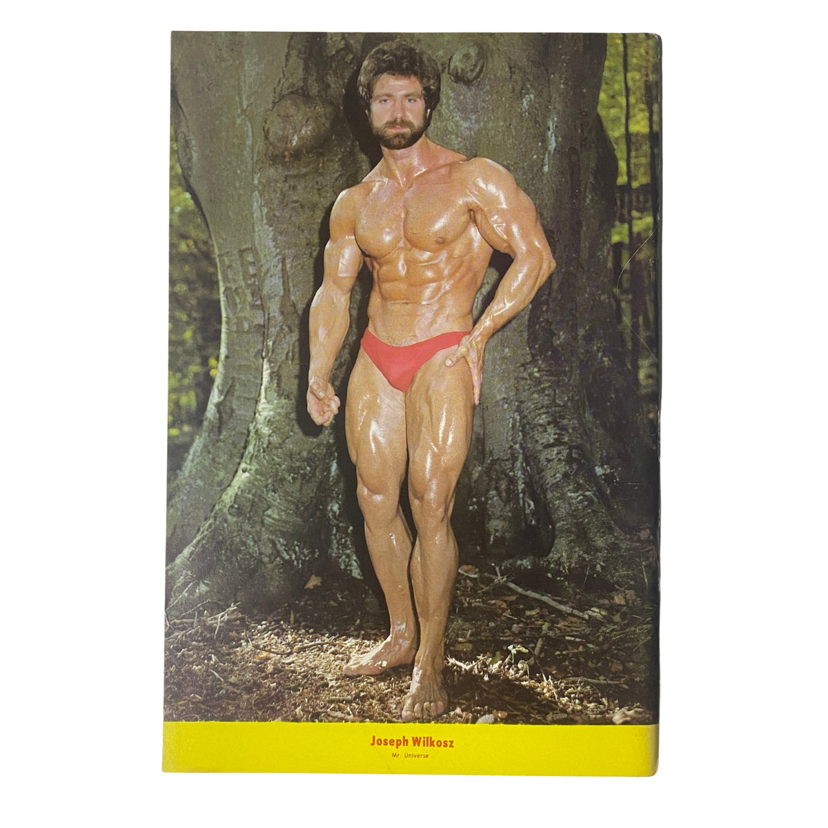 IronMan Magazine May 1980 Vol. 39 No. 4 featuring Joseph Wilkoz posing musculature, highlighted against a natural outdoor setting with trees.