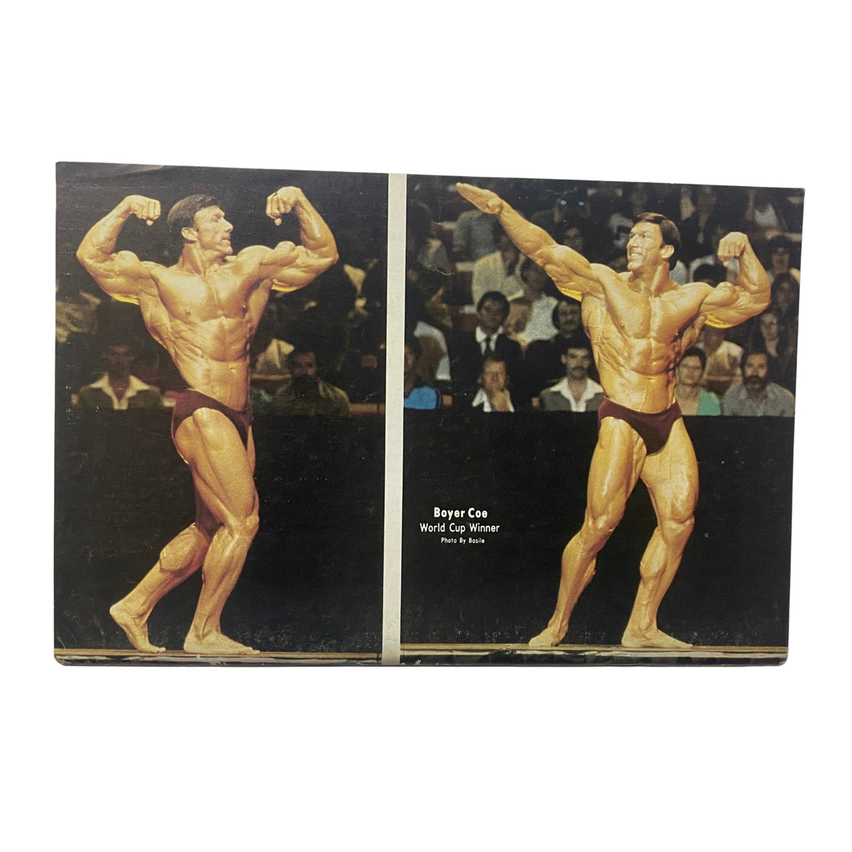 IronMan Magazine July 1981 Vol 40 No. 5 back cover featuring Boyer Coe, World Cup Winner posing in competition.