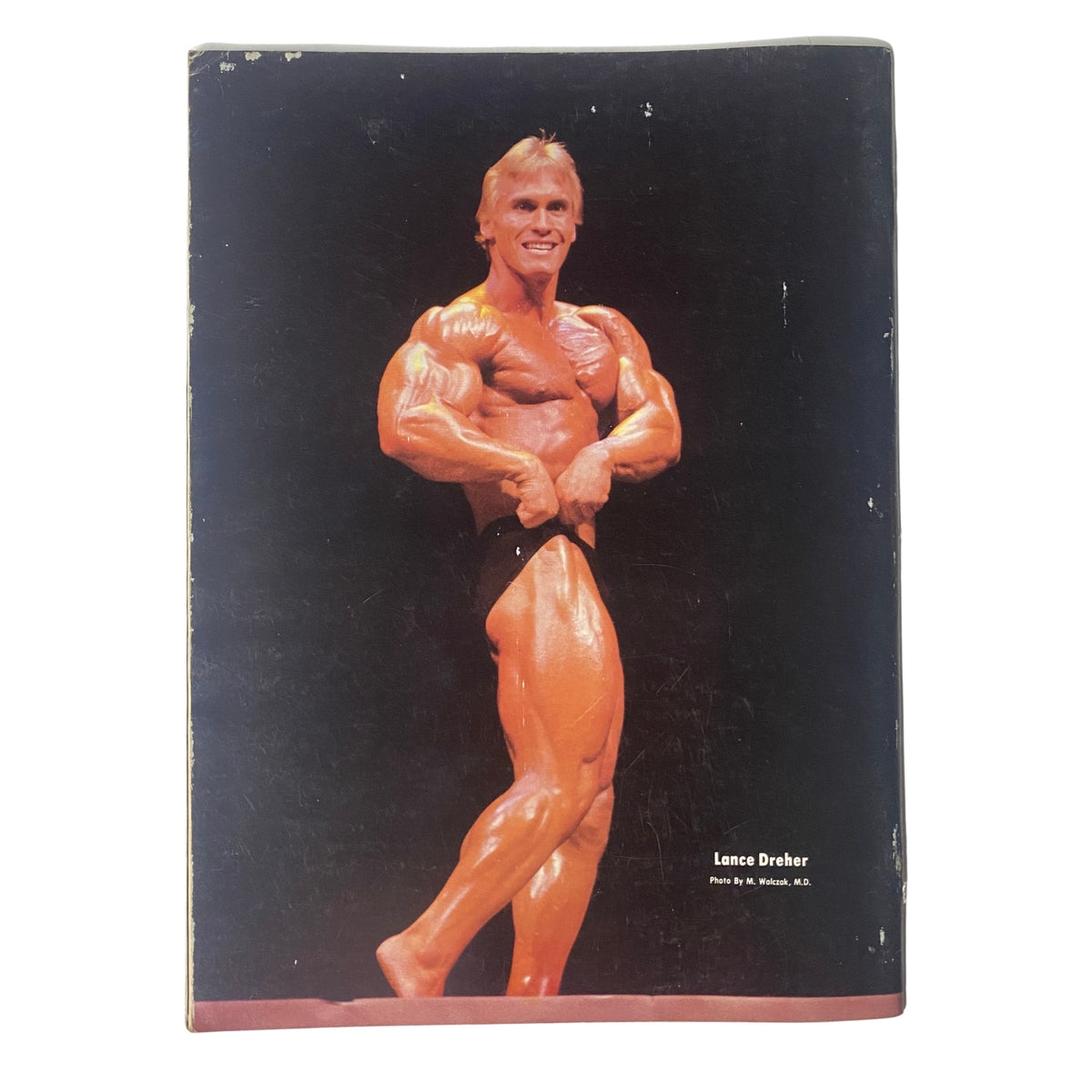 Cover of IronMan Magazine July 1985, Volume 44, Number 5 showcasing bodybuilder Lance Dreher in a classic posing stance.