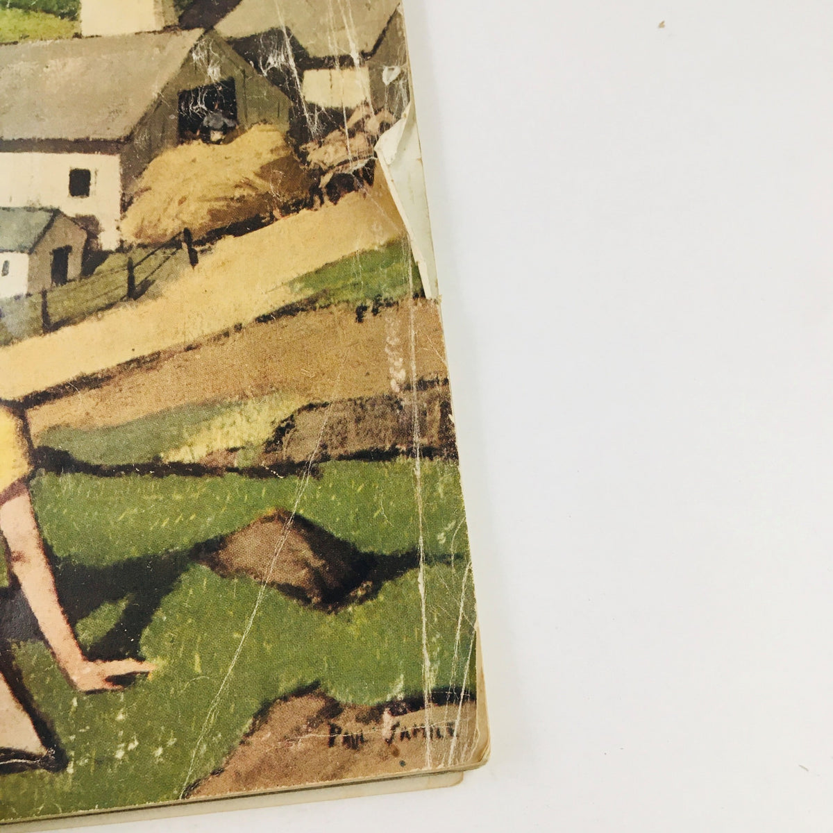 Side view of the VTG Holiday Magazine September 1951, displaying the cover art of a woman in a countryside setting, capturing the vintage appeal.