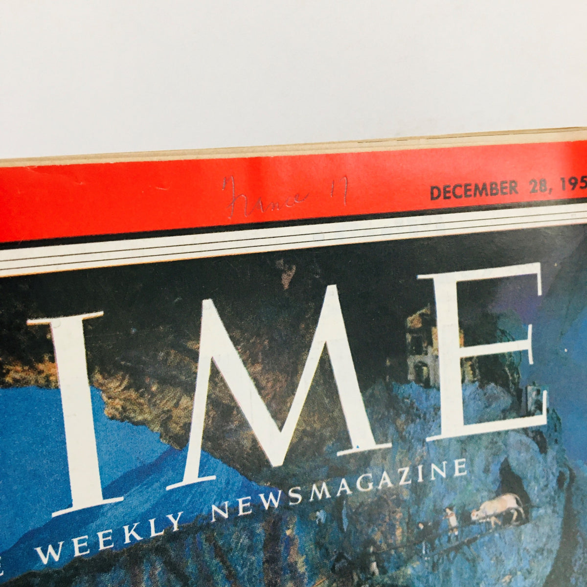 Top section of the Time Magazine December 28, 1959 cover displaying the magazine's title and date, emphasizing its significance with the 'The Rich Poverty' illustration.