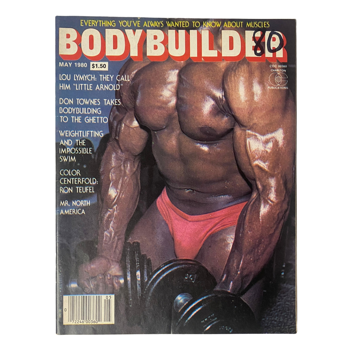 Bodybuilder Magazine May 1980 Vol 2 No 4 featuring Don Townes on the cover, highlighting bodybuilding culture with a muscular model lifting weights.