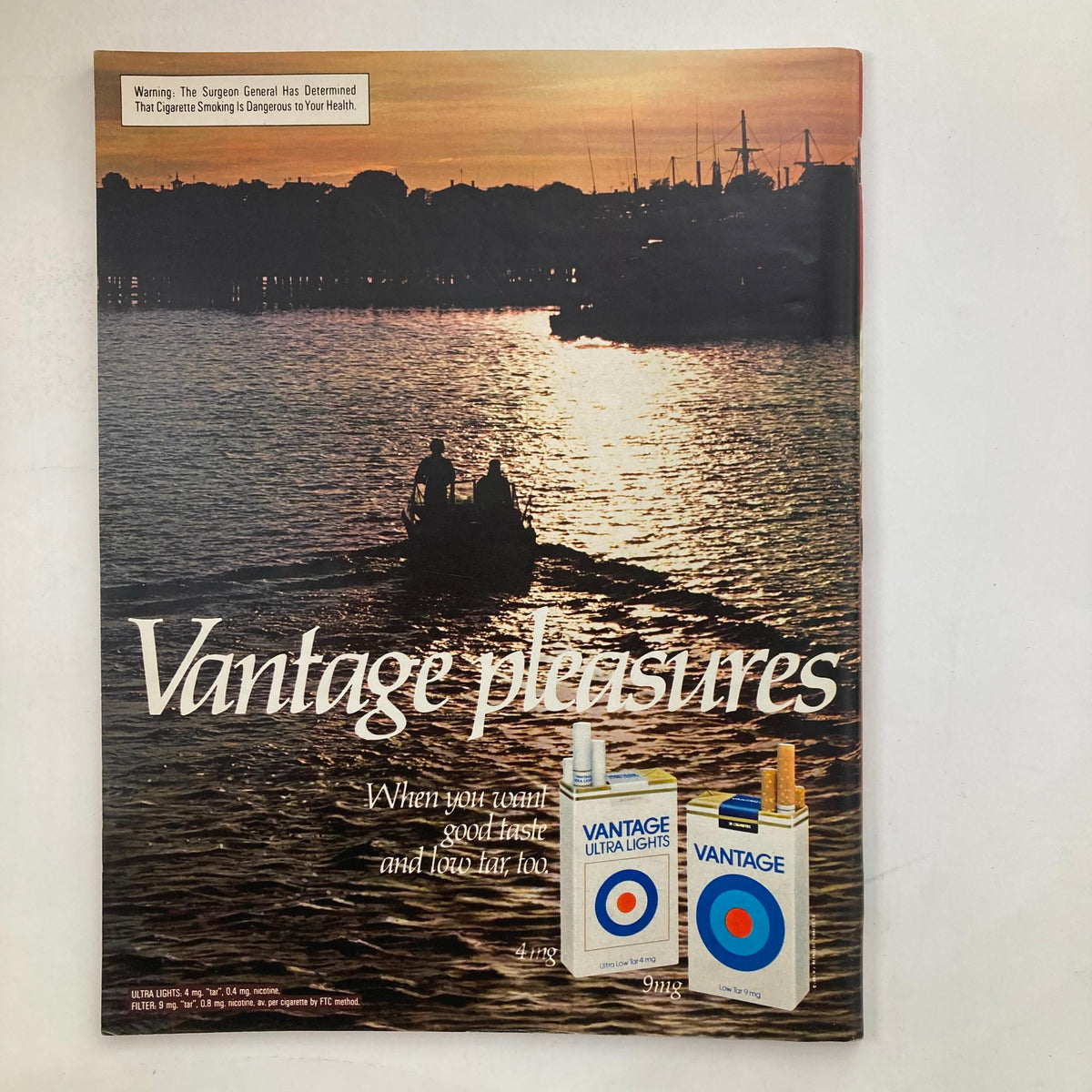 Cover of VTG Life Magazine October 1981, Volume 4, Number 10, highlighting a vintage advertisement for Vantage cigarettes.
