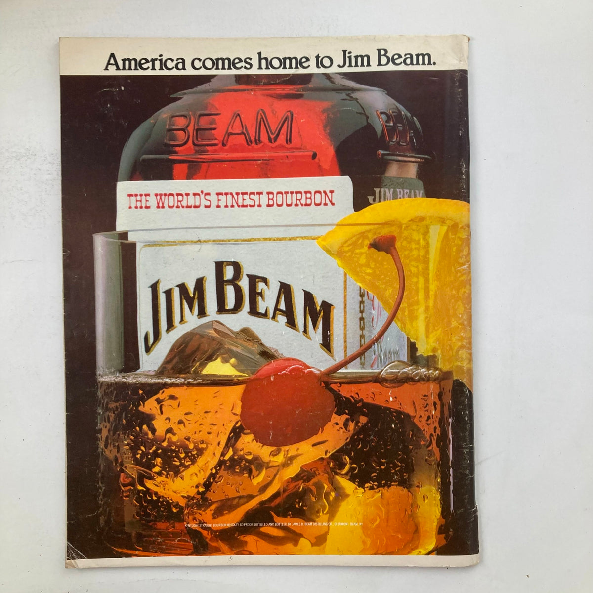 Back cover of VTG Life Magazine Spring-Summer 1985, Vol 8 No. 6, featuring an advertisement for Jim Beam bourbon.