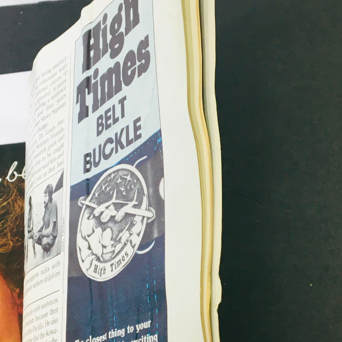 High Times Magazine May 1978 featuring vintage advertisement for High Times Belt Buckle, showcasing 1970s culture and counterculture artifacts.
